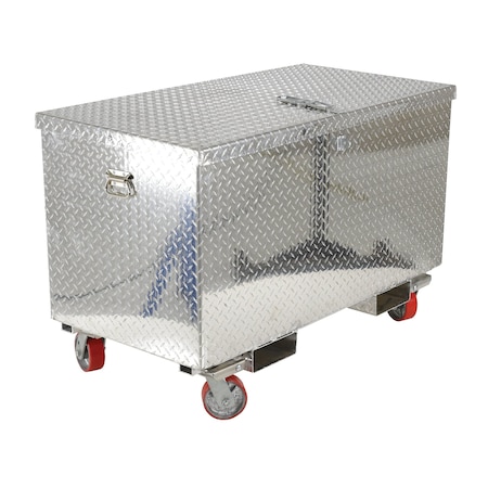 Vestil Tool Box, Casters/Forks, Silver, Aluminum, 60 in W x 36 in D APTS-3660-CF